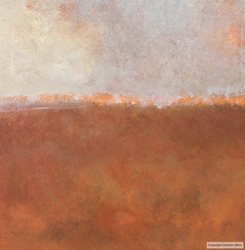 Abstract square,, 60x60 cm,acrylic,ocher,2010.Marx painting