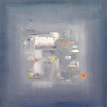 Peinture contemporaine, Abstraction, bleu,huile 